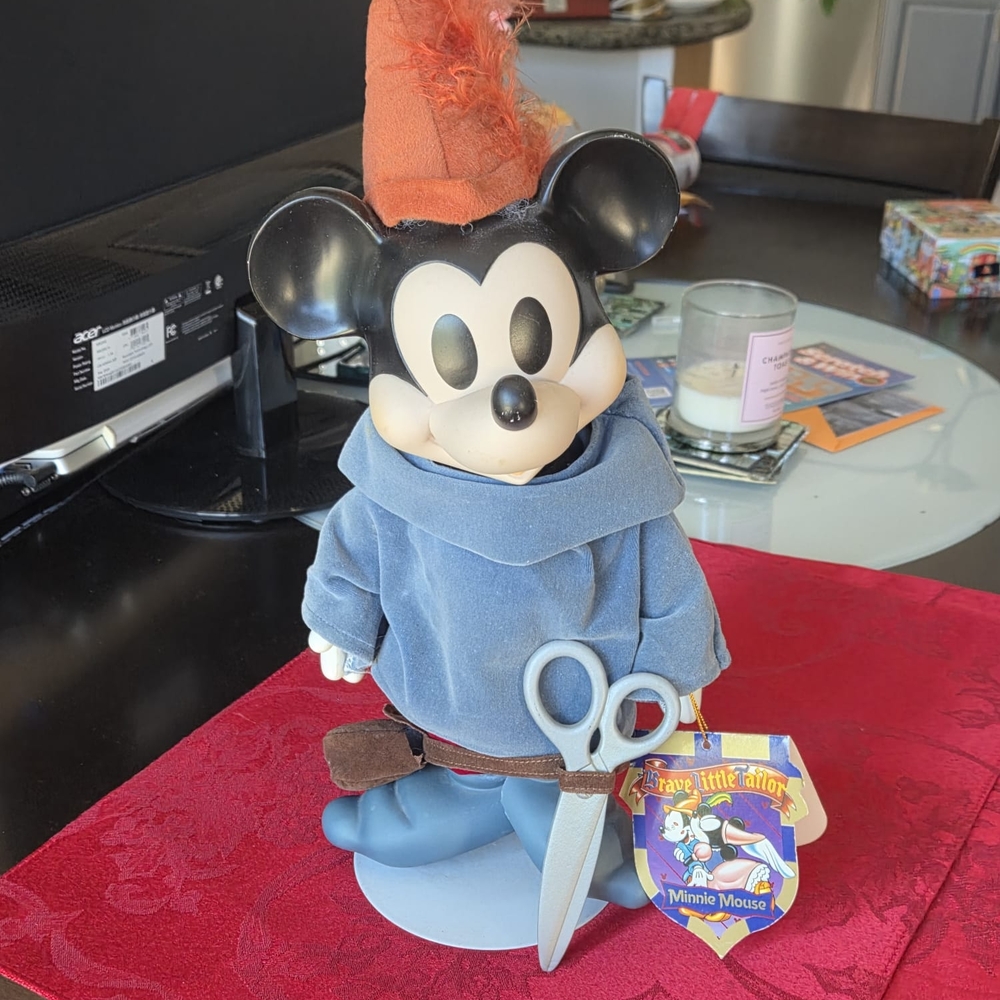 Mickey Mouse Figurine in Blue Outfit with Music